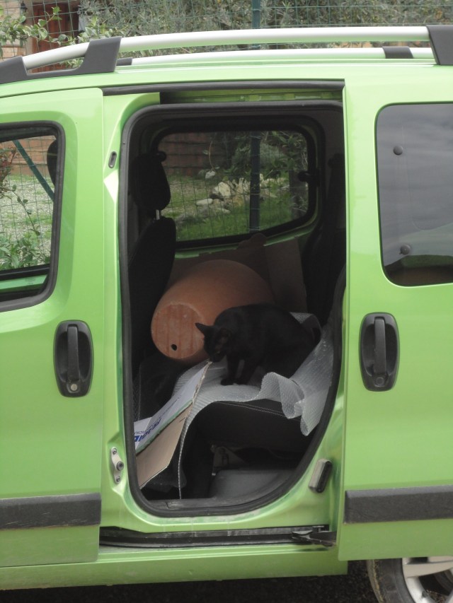 Checking out the scene of a break-in near San Gimignano, Tuscany