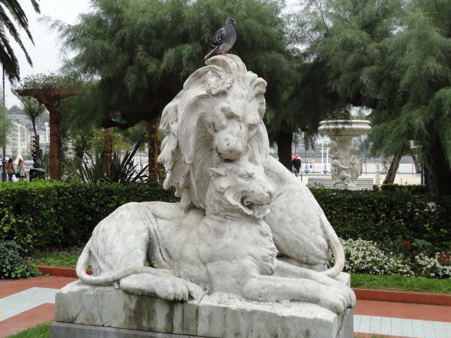 Park sculpture in San Sebastian, Spain
